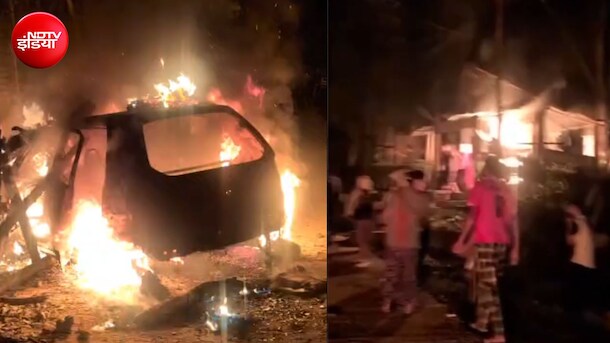 मणिपुर में असम राइफल्स के कैंप पर हमला, भीड़ ने गाड़ि&zwj;यों में लगाई आग, सुरक्षा बलों ने दागे आंसू गैस के गोले