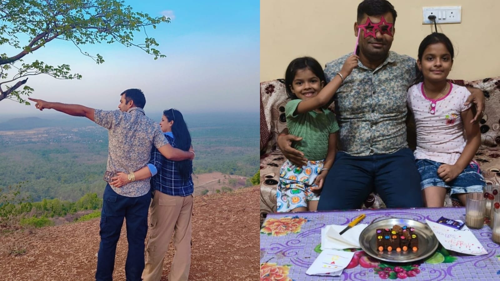 पत्नी वंदना तिवारी और दोनों बेटियों के साथ निलंबित कांस्टेबल विवेकानंद तिवारी. (फोटो- vivekanandtiwarithetrafficcop) पत्नी वंदना तिवारी और दोनों बेटियों के साथ निलंबित कांस्टेबल विवेकानंद तिवारी. (फोटो- vivekanandtiwarithetrafficcop)