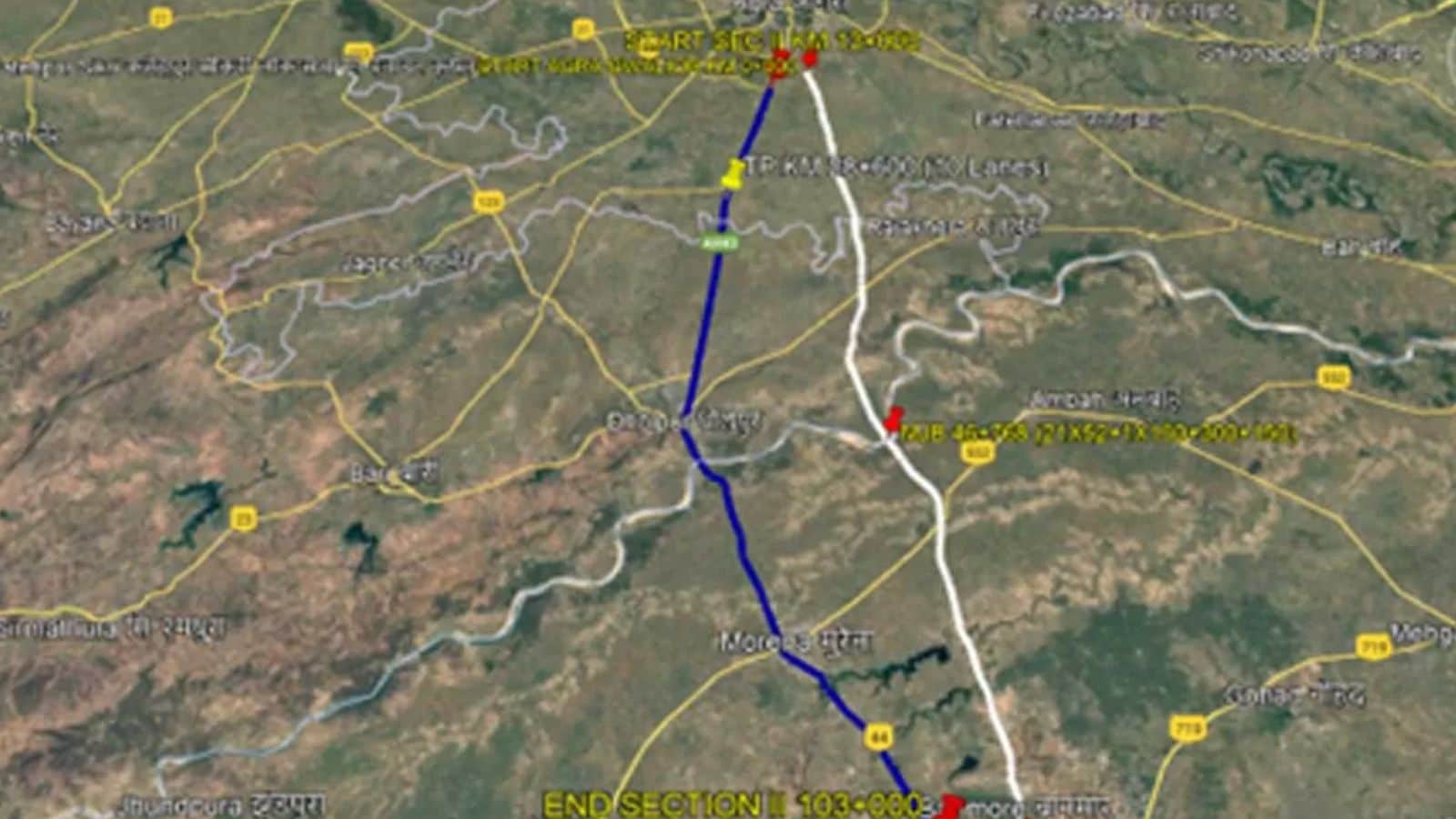 Agra Gwalior Expressway Map NHAI Agra Gwalior Expressway Map NHAI