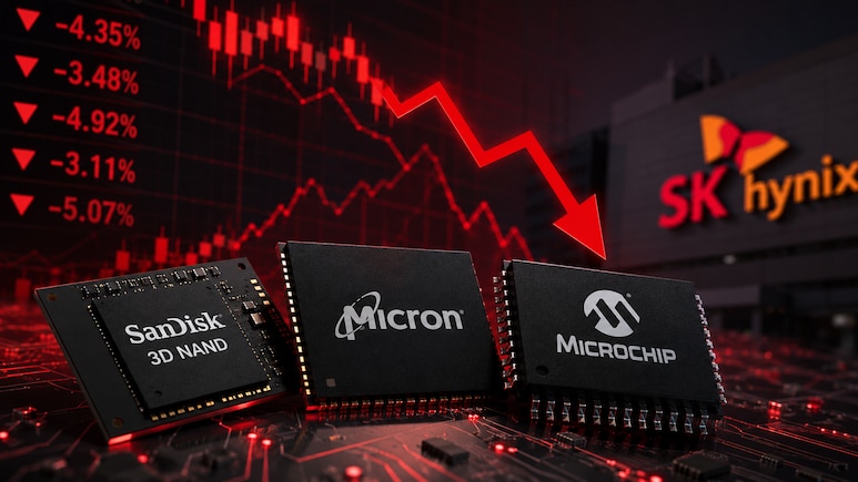 Memory Makers Crack On Nasdaq As SK Hynix Debuts: SanDisk, Micron, Microchip Slide Up To 5%
