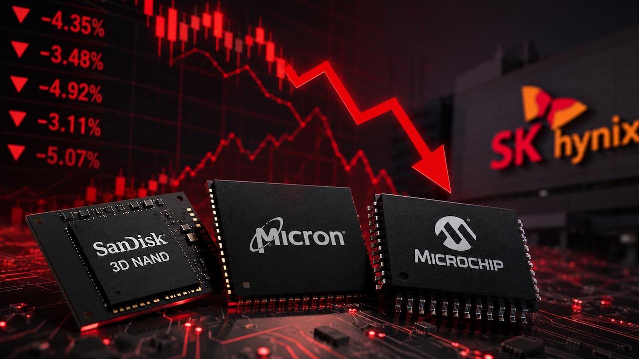Memory Makers Crack On Nasdaq As SK Hynix Debuts: SanDisk, Micron, Microchip Slide Up To 5%
