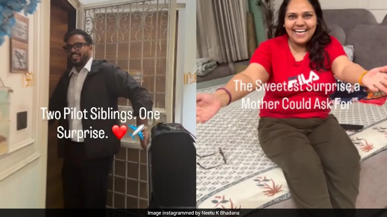 Pilot Brothers Fly Home To Surprise Their Mother, Heartwarming Video Goes Viral