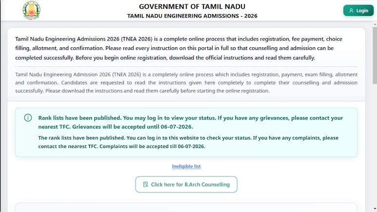 TNEA 2026 Rank List & Counselling Scheduled Announced, Know More Details On Dates Inside