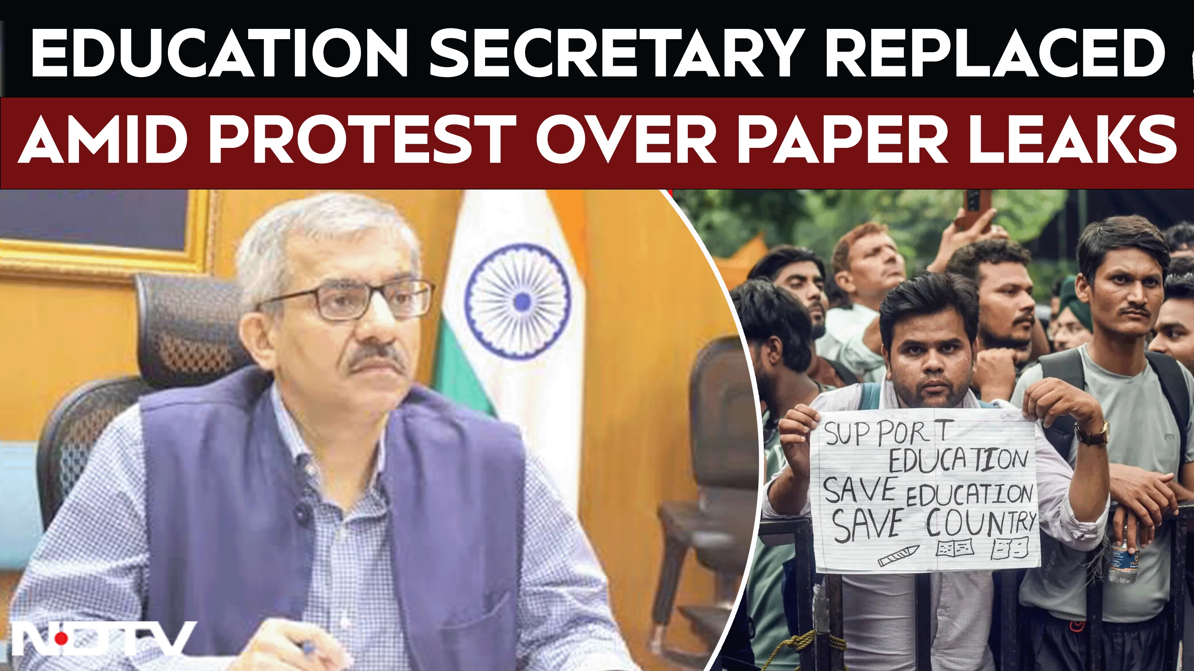 CJP Protest Delhi | Education Secy Vineet Joshi Replaced Amid CJP Protest Over NEET Paper Leaks