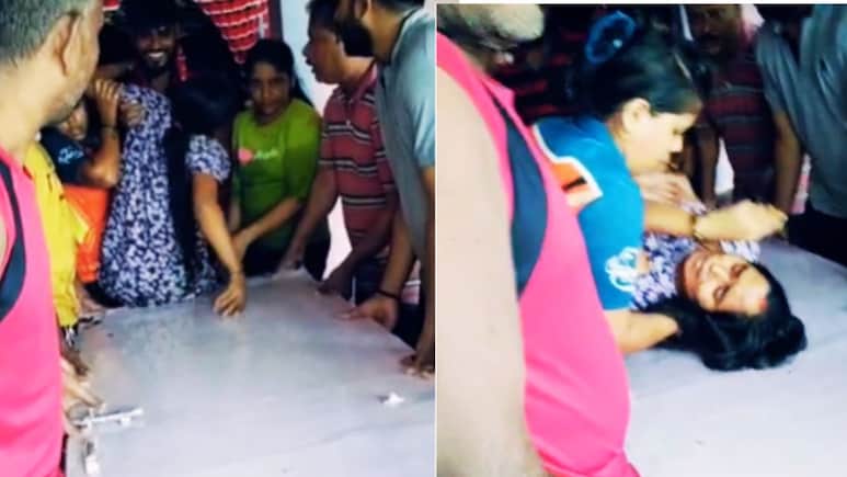 Palghar News : पालघरमध्ये पावसाचं थैमान, छातीभर पाणी, महिलेला गर्भकळा; शेवटी दरवाजा तोडून केलं स्ट्रेचर