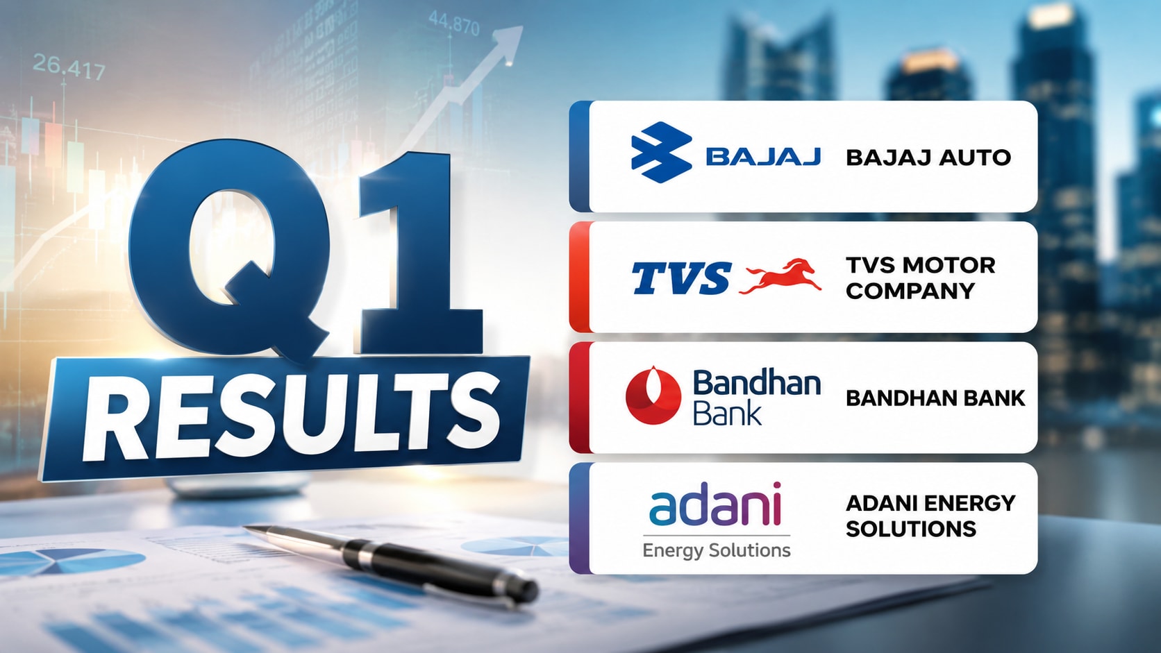 Multiple Indian firms including Bajaj Auto and TVS Motor set to report Q1FY27 results
