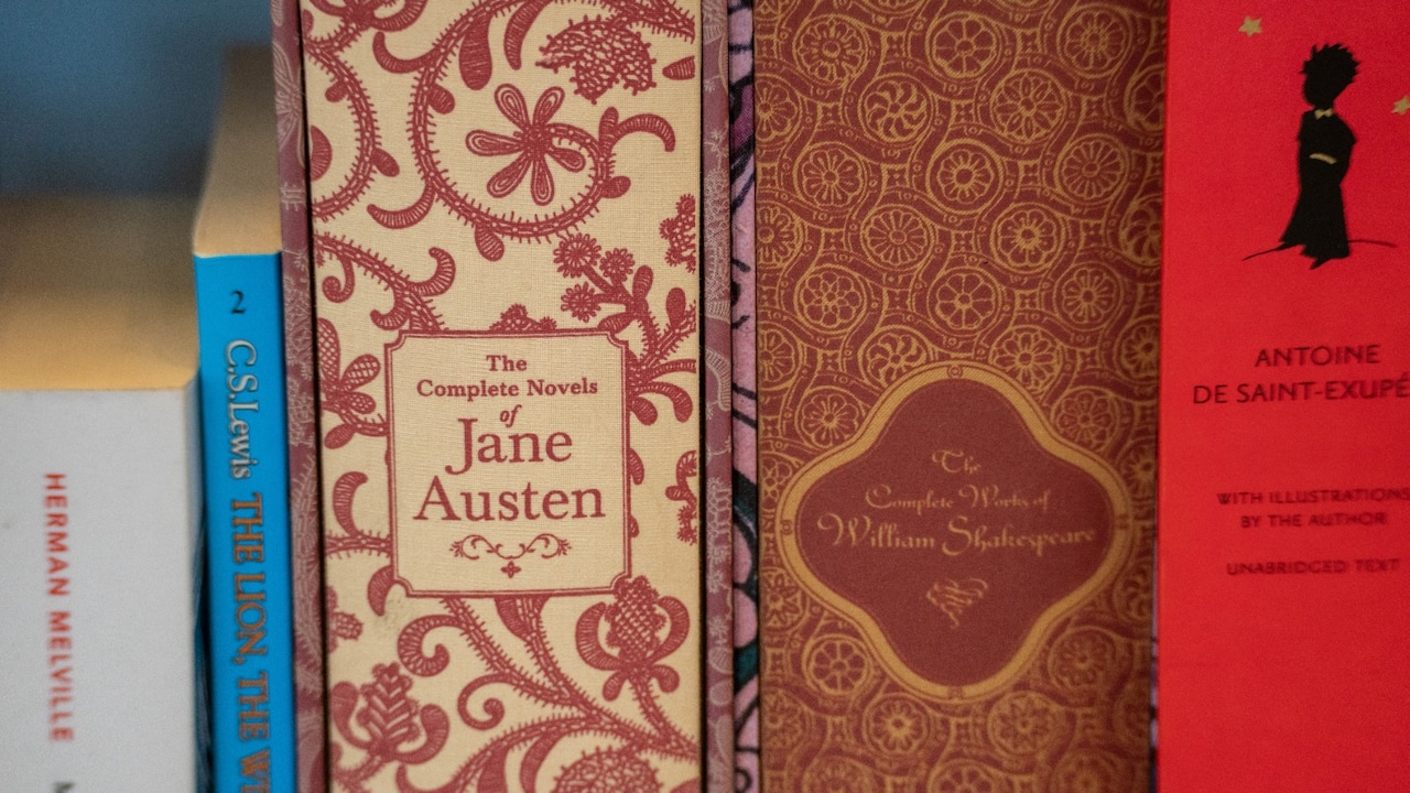 A stack of timeless classic literature books, waiting to be discovered by readers everywhere