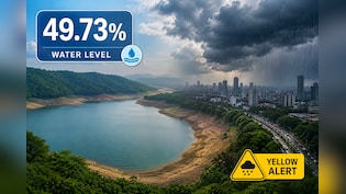 Mumbai Lake Water Level Falls To 49.73%; IMD Issues Yellow Alert For Mumbai, Thane