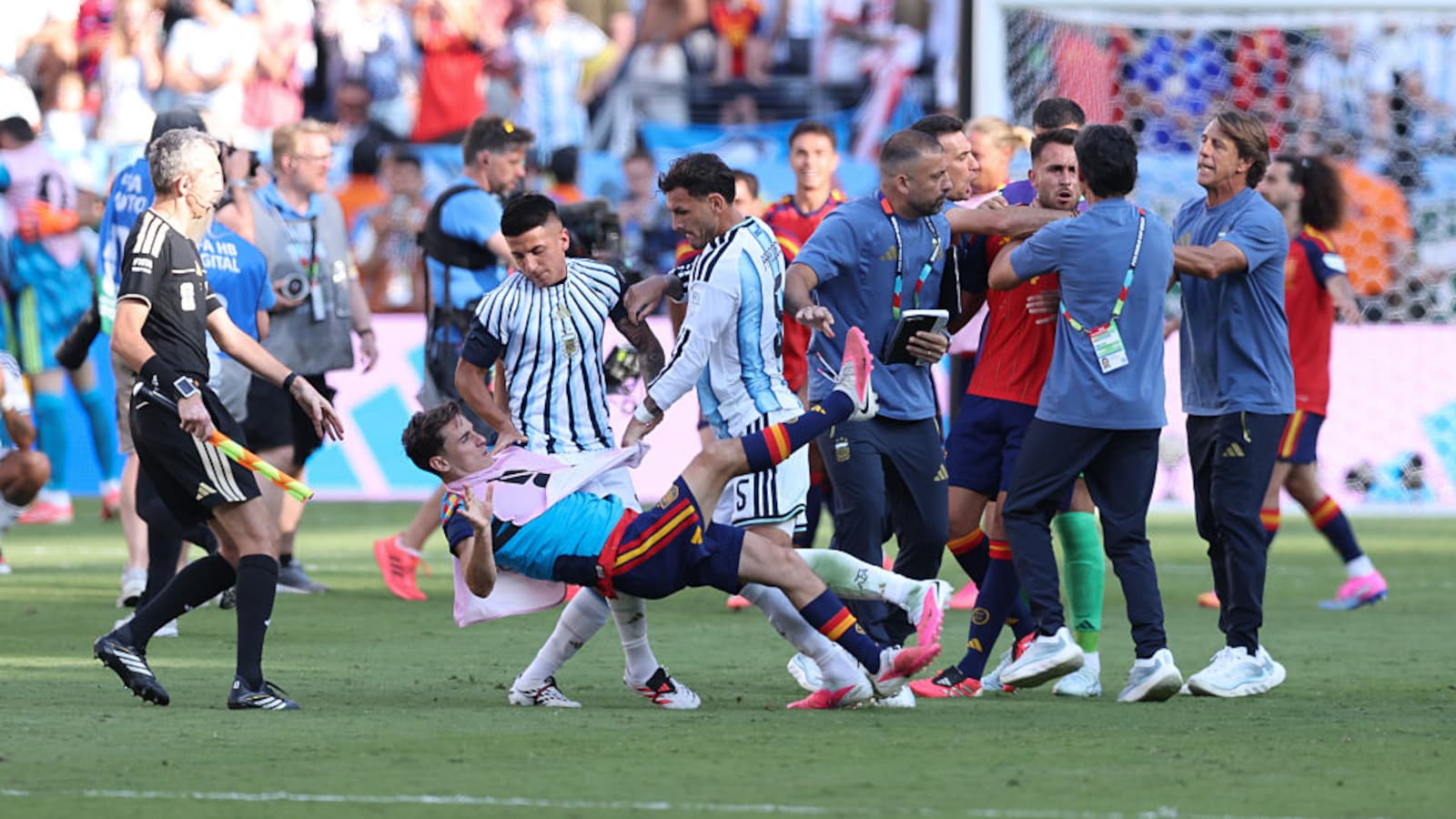 Argentina Coach Reveals Why He Punched Spain Star Dani Olmo After World Cup Final