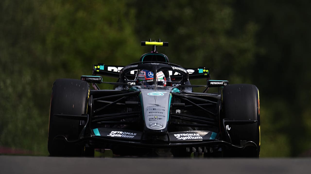 Kimi Antonelli Fastest For Mercedes In Second Practice At Belgian Grand Prix