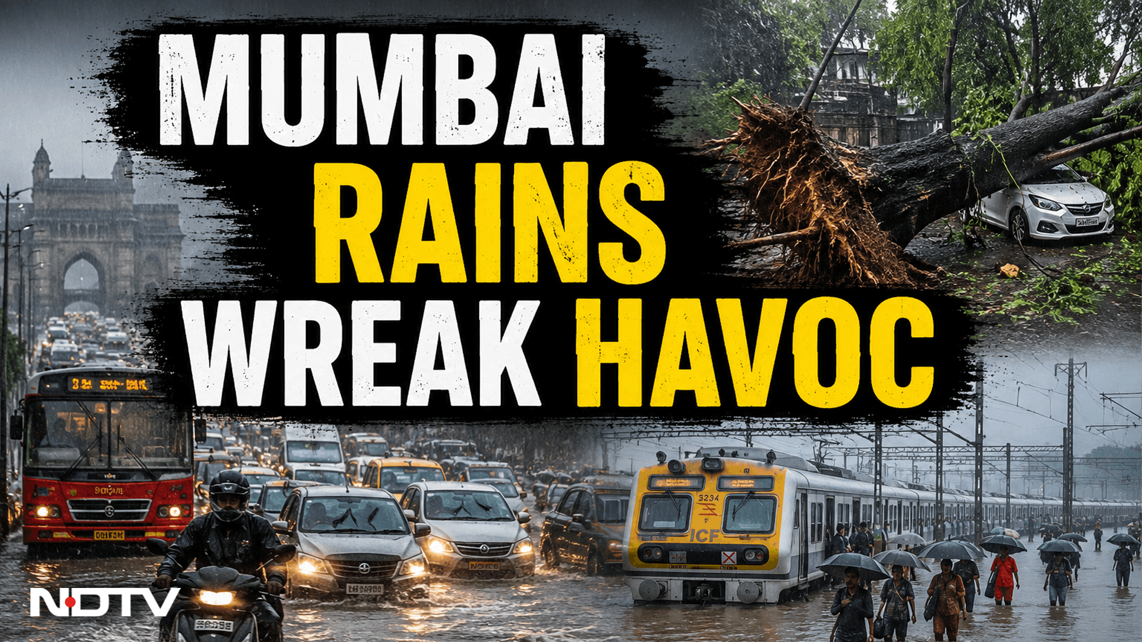 Mumbai Rains Wreak Havoc | Trees Uprooted, Traffic Halted, Infrastructure Damaged As Rains Continue