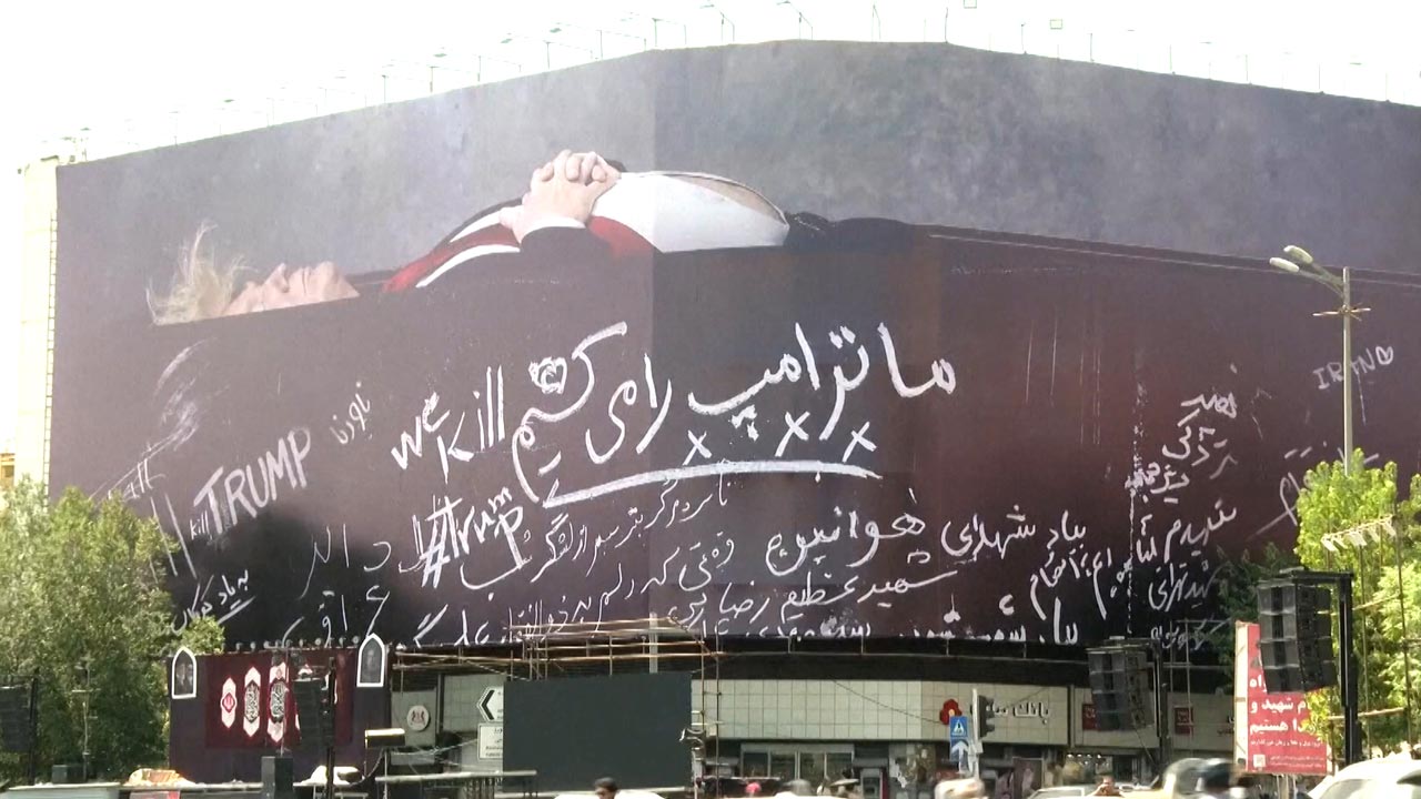 Billboard In Tehran Depicts Donald Trump In Coffin Amid Rising US-Iran Tensions