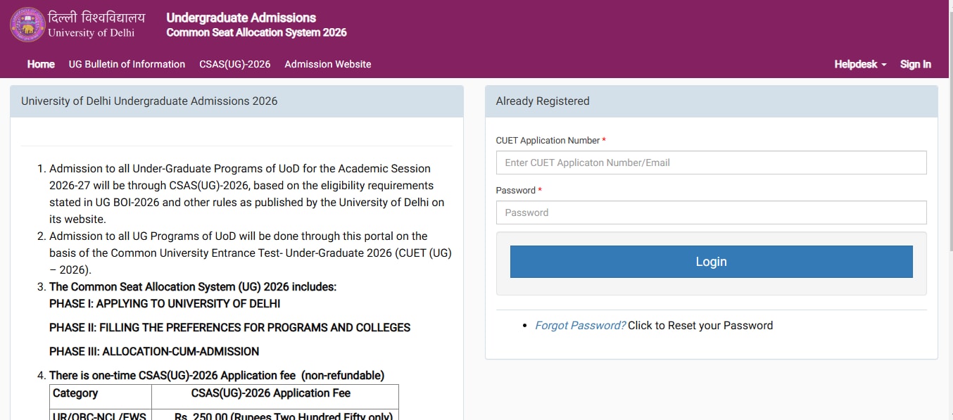 DU CSAS UG First Seat Allotment List 2026 To Be OUT At 5 PM; Check Direct Link