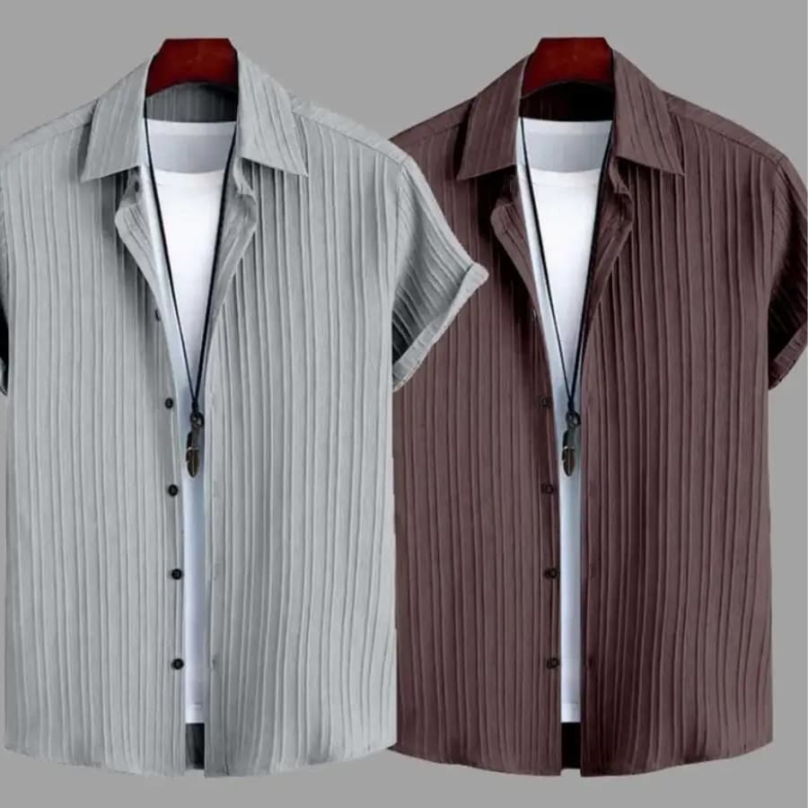 Click here to buy: TIGERSNAKE Men Striped Casual Grey, Brown Shirt Click here to buy: TIGERSNAKE Men Striped Casual Grey, Brown Shirt