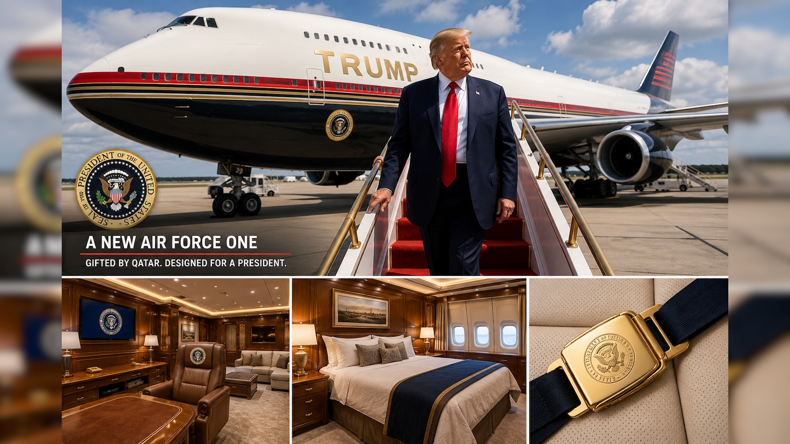 Trump Takes To The Skies In Qatar-Gifted Boeing 747-8 Worth $400 Million