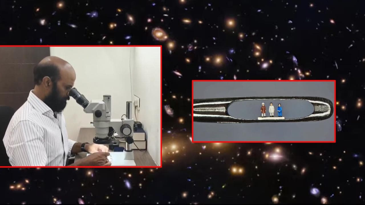 India's Scientific Icons Carved Inside A Needle's Eye, Bound For Space