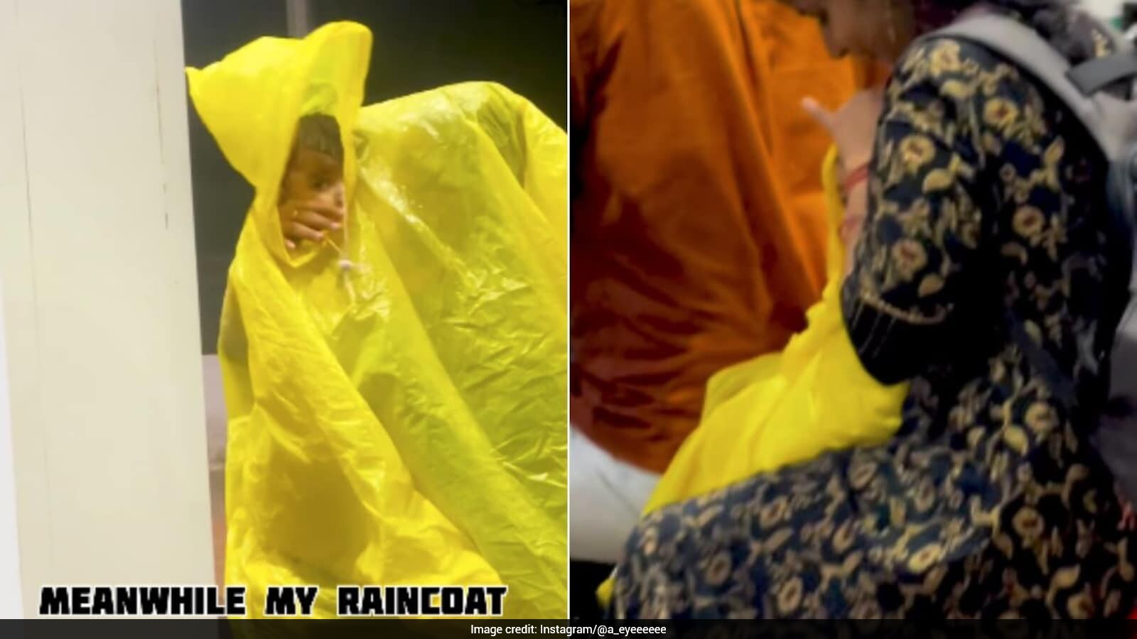 Man Gives Raincoat to Family with Baby in Goa
