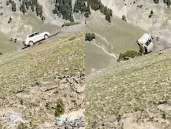 On Camera, Car Slips, Tumbles Down A Deep Gorge In J&amp;K's Razdan Pass