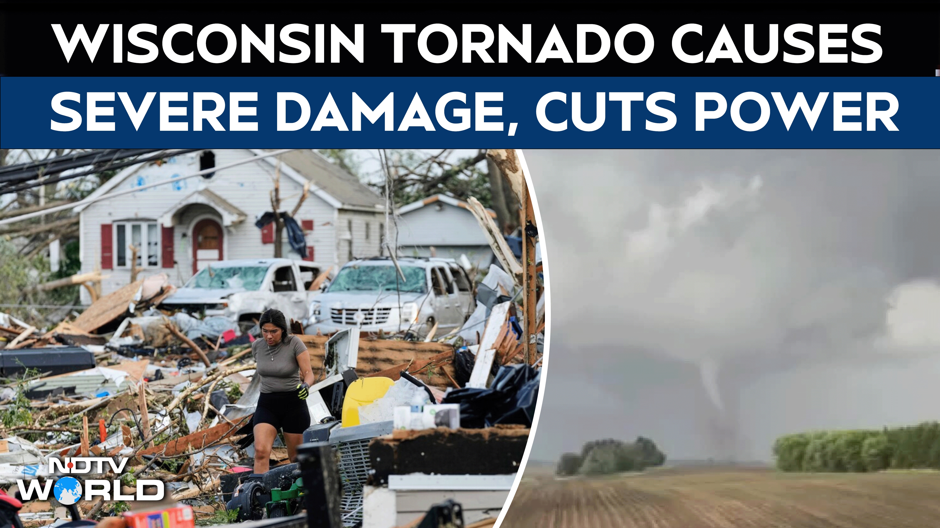 Tornado Rips Roofs Off Homes & Knocks Out Power For Thousands
