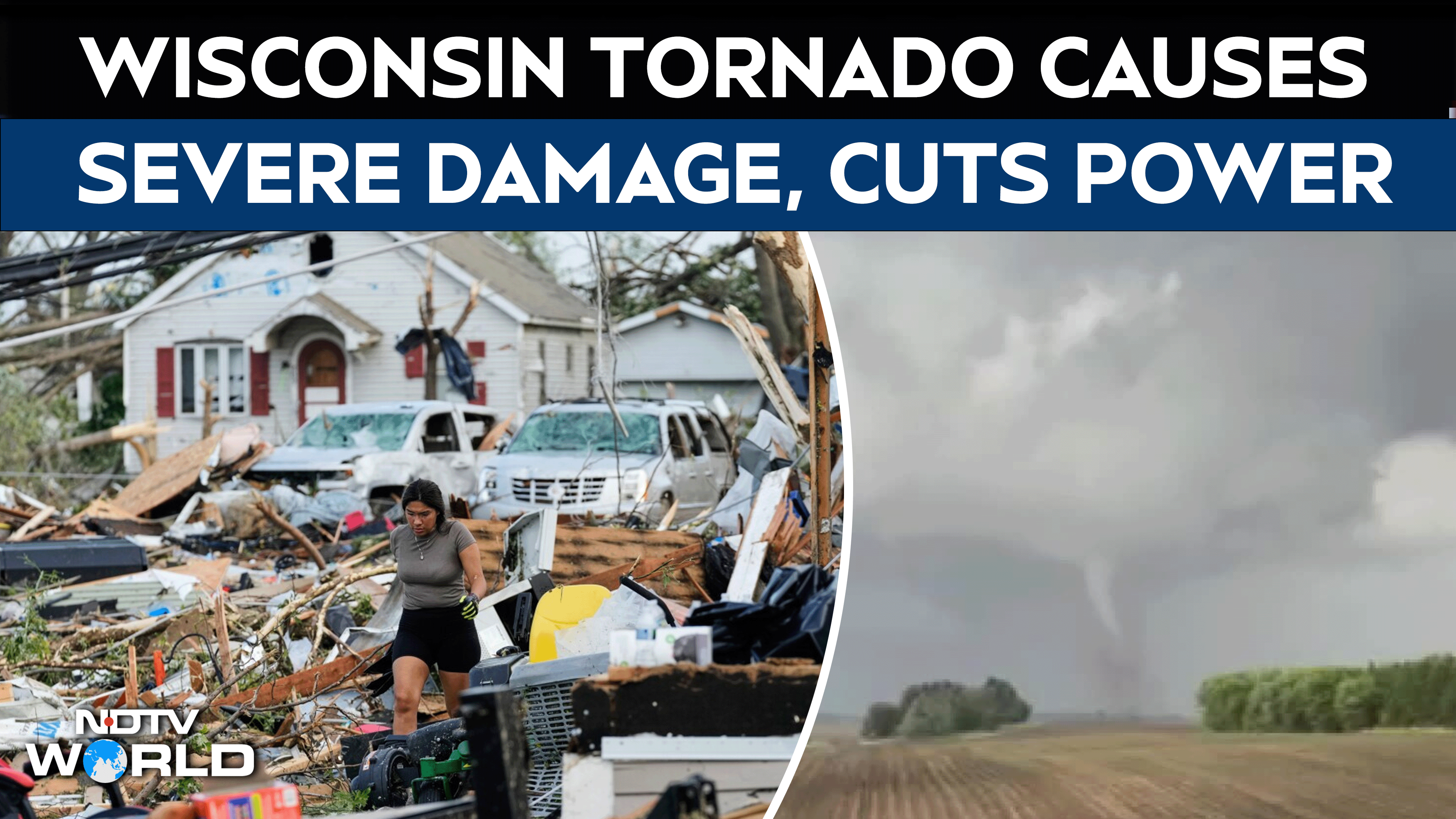 Wisconsin Tornado | Tornado Rips Roofs Off Homes & Knocks Out Power For Thousands