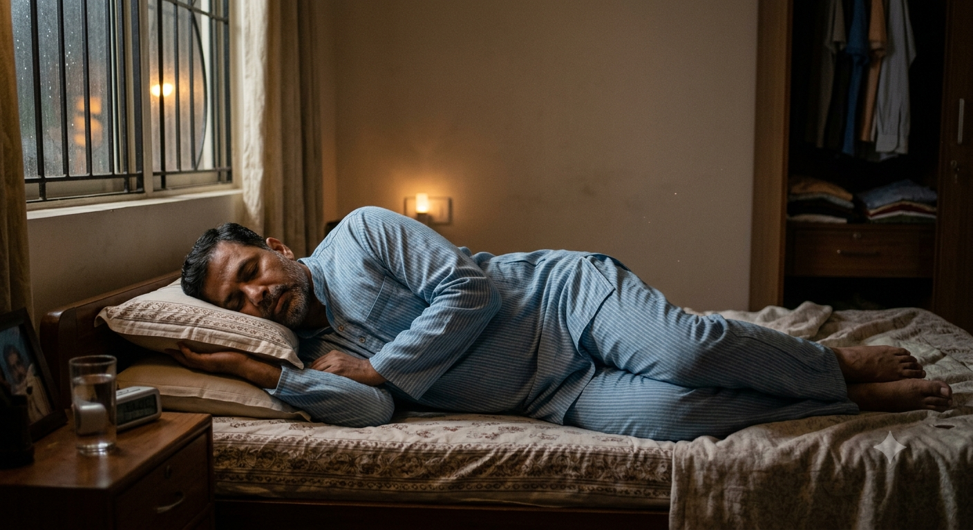 A certain sleeping position can effect nightime acid reflux
