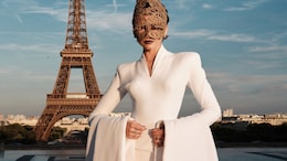 Zendaya Channels Goddess Glamour In Alexander McQueen And Gold Headpiece At <i>The Odyssey</i> Paris Premiere