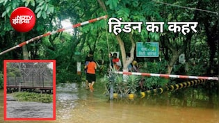 हिंडन नदी का जलस्तर बढ़ने से गाजियाबाद में अलर्ट, सिटी फॉरेस्ट पार्क जलमग्न; लोहे का पुल बंद