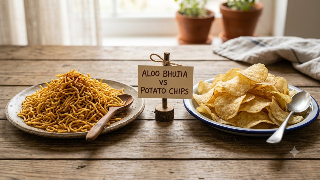 Aloo Bhujia vs Potato Chips: Which Snack Is Healthier?