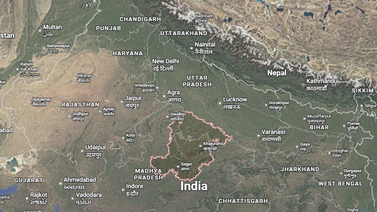 The Bundlekhand region in central India (Photo: Google Maps) The Bundlekhand region in central India (Photo: Goolge Maps)