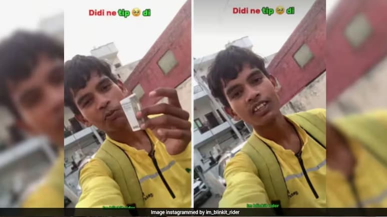 ब्लिंकइट राइडर को मिली 500 रुपये की टिप, दिल छू लेने वाला वीडियो किया शेयर