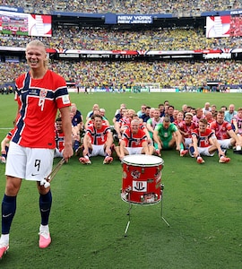 Erling Haaland Leads The "Viking Row" Celebrations As Norway March Into FIFA World Cup Quarterfinals
