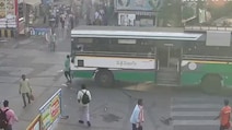On Camera, Andhra State Bus Crushes Man Who Was Crossing Road