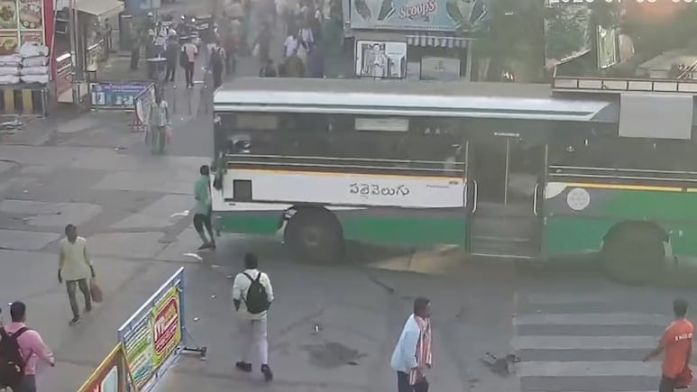 On Camera, Andhra State Bus Crushes Man Who Was Crossing Road
