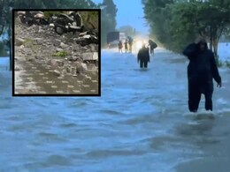 Vasai News : इमारतीचा सज्जा अचानक कोसळला; रस्त्याला समुद्राचं रुप; वसईतील अंगावर काटा आणणारी दृश्यं