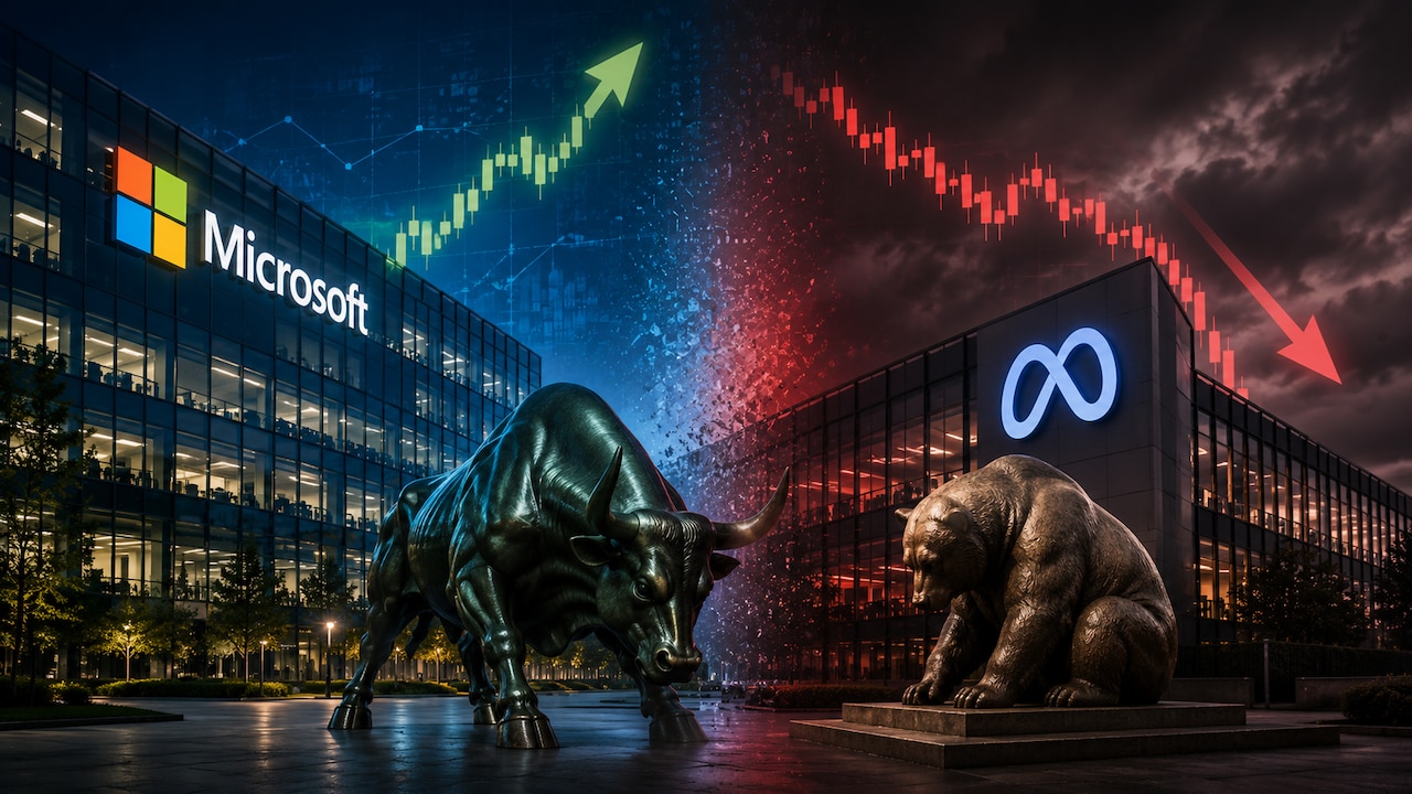 Microsoft Stock Jumps 15%, Meta Plunges 9% As Investors Pick Sides In Big Tech AI Trade