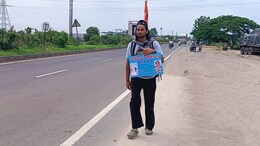 UP To Tamil Nadu: Man Begins Cross-Country Foot March To Meet Vijay