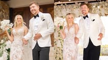 MrBeast, Thea Booysen's Wedding Look: Custom Gown, Tuxedo, And Diamond Ring