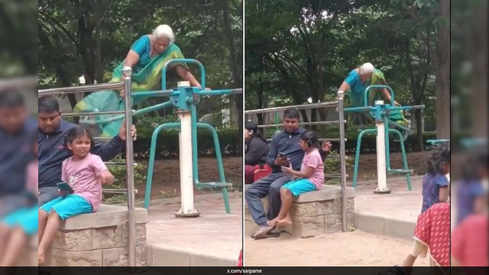 Elderly Woman's Vigorous Workout in Bengaluru Park Raises Safety Discussions