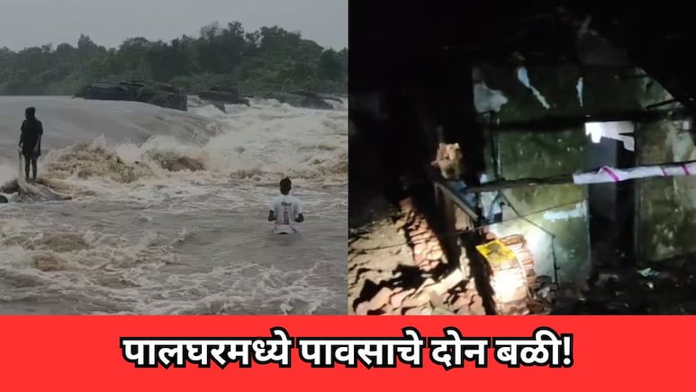 Palghar Rain: पालघरमध्ये मुसळधार पावसाचा हाहाकार, वेगवेगळ्या घटनांमध्ये दोघांचा मृत्यू