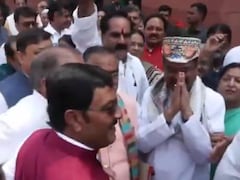 BJP MPs Welcome Dharmendra Pradhan To Parliament, Congress Fumes