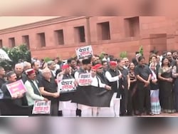 Day After <i> Dharna </i>, Opposition's Black Dress Protest At Parliament