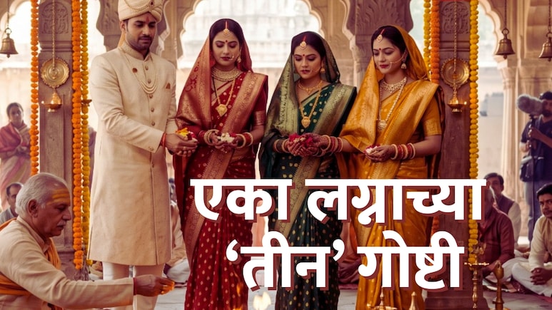 Viral News :  'एकमेकींशिवाय जगू शकत नाही', 3 बहि&zwj;णींनी एका तरुणाशी केलं लग्न, Video मध्ये सांगितलं वेगळंच कारण