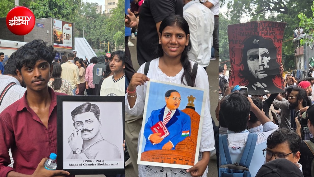पीढ़ियों के बीच संवाद: छात्रों ने बताया जंतर-मंतर पर क्यों उठाए भगत सिंह, चे ग्वेरा और आंबेडकर के पोस्टर?