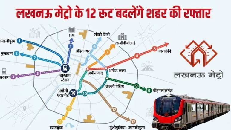 लखनऊ मेट्रो की ब्लू लाइन का ऐलान,  ठाकुरगंज, अमीनाबाद से वसंत कुंज 12 स्टेशन,  राजीव चौक जैसा चमकेगा चारबाग
