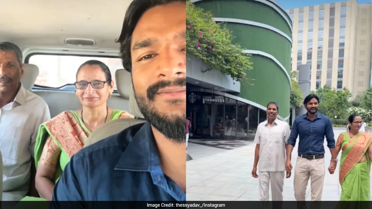 Man Takes Parents To Amazon Office In Bengaluru, Heartwarming Video Wins Hearts Online