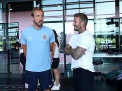 David Beckham Visits England Training Camp Ahead Of World Cup Quarterfinal vs Norway