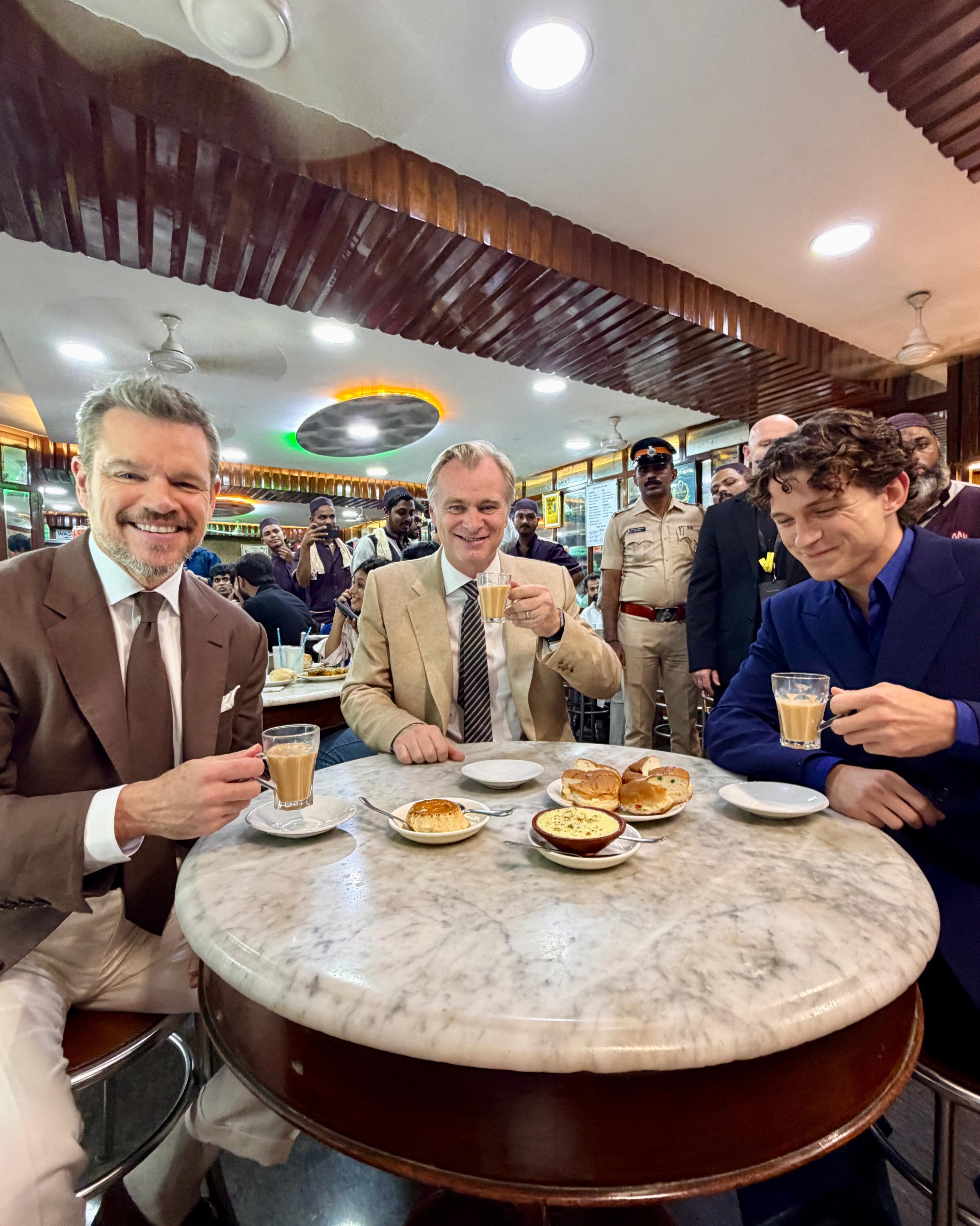 Christopher Nolan, Matt Damon, Tom Holland Stop By 108-Year-Old Mumbai Cafe