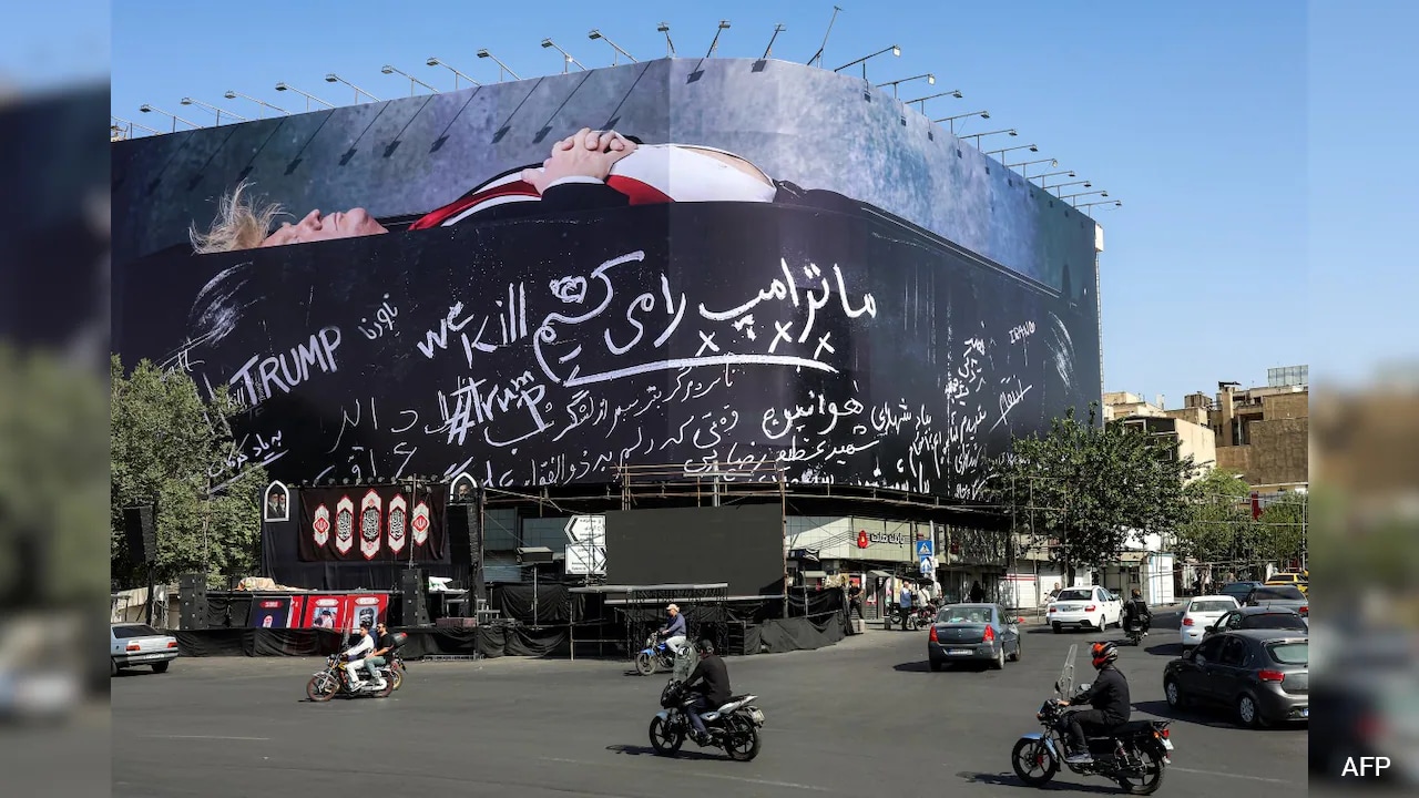 "We Will Kill Trump": Iran's New Billboard Puts US President In A Coffin