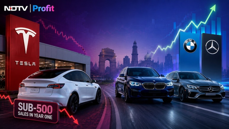 Slow Start For Tesla In India: Sub-500 Sales In Year One As BMW, Mercedes Speed Ahead