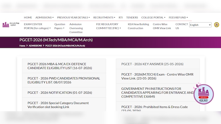 Karnataka PGCET 2026 Result: Expected Date, Time And Direct Link To Check Results